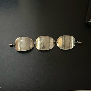 49.38 g Sterling Silver no marked ,Tri spoon statement Bracelet